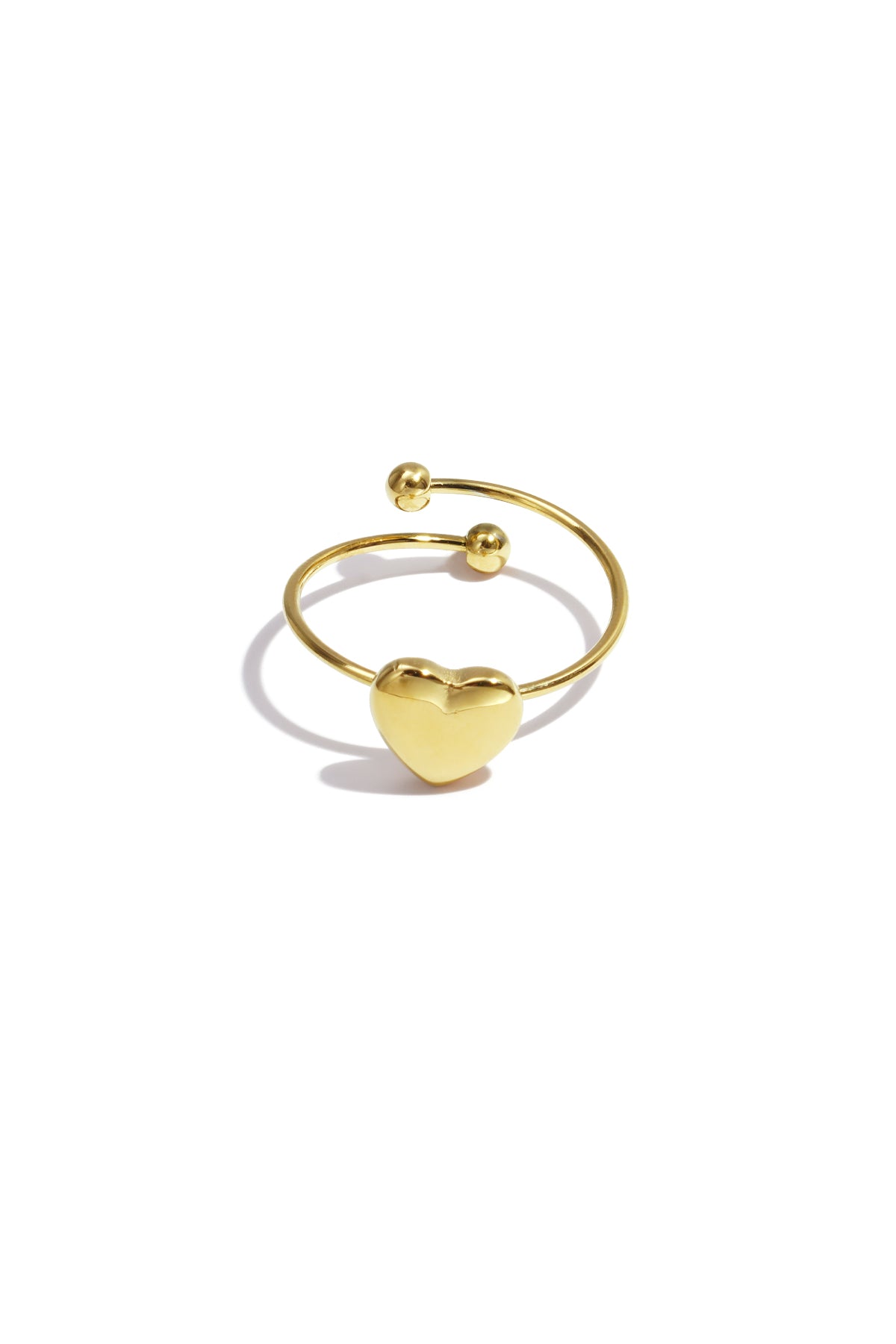 Damen Ring Herz Elegant | Edelstahl | Goldfarbe & Silberfarbe