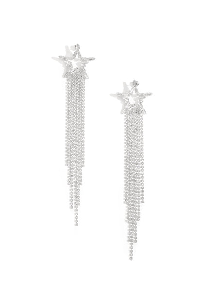 Damen Ohrringe Stern Zirkon | Kupfer | Gold & Silber