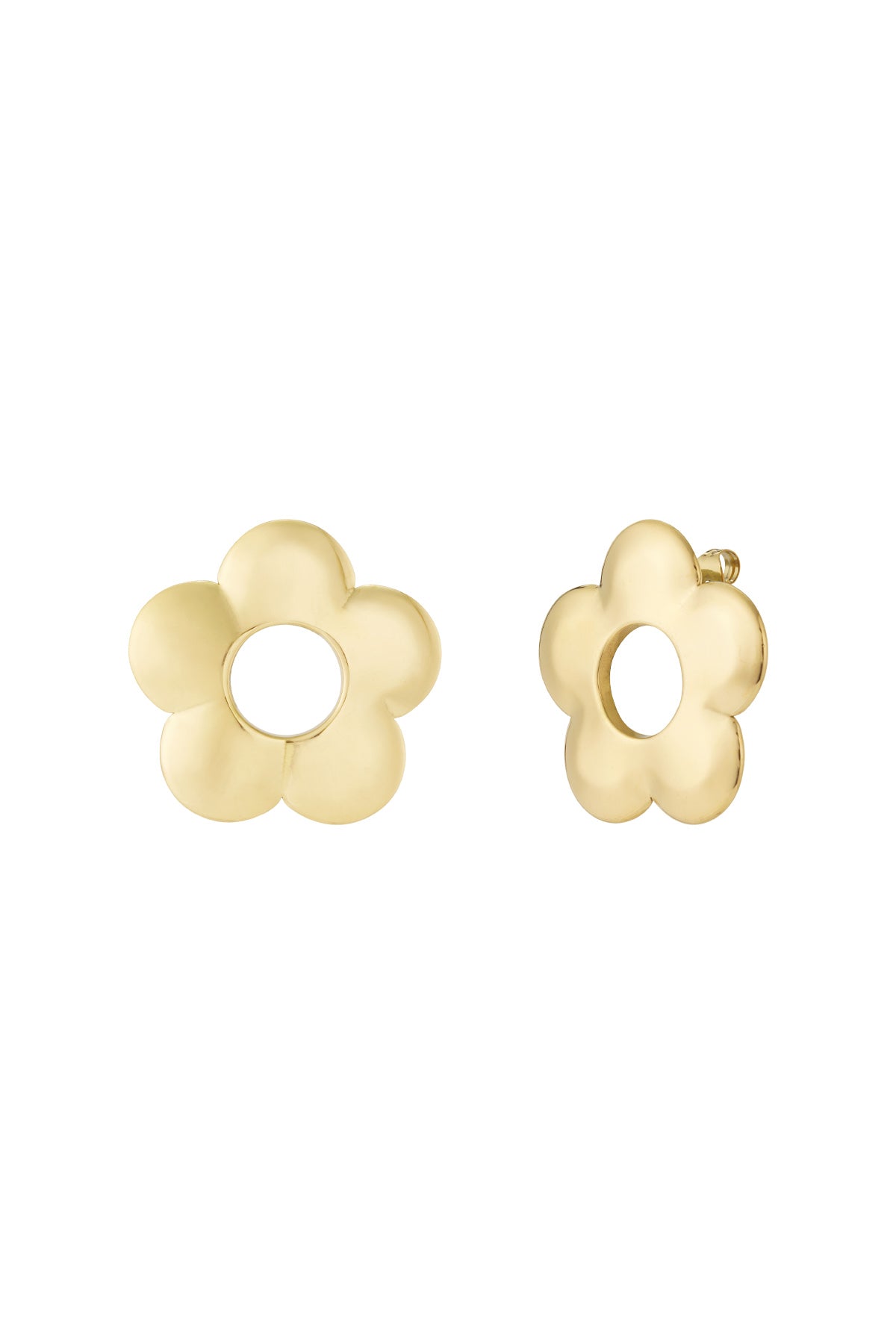 damen ohrringe blume groß | edelstahl | silberfarbe