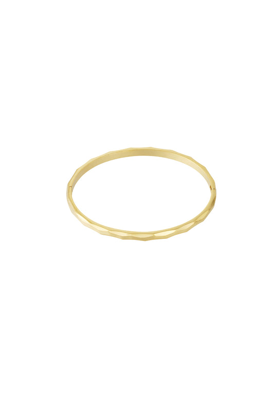 Damen Armreif Geometrisch Laessig | Edelstahl | Goldfarbe