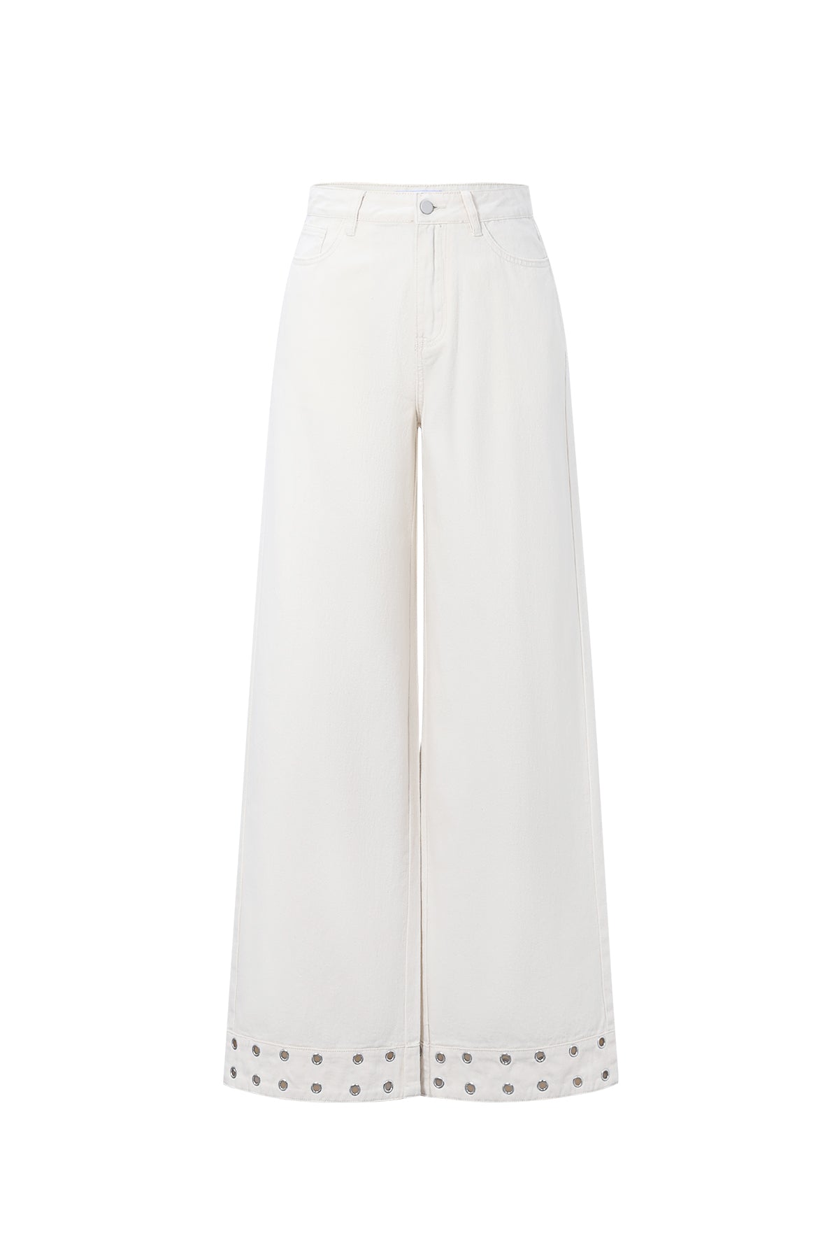 Jeans mit Ösen-Statement
