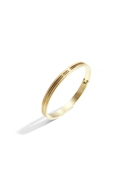 Damen Armreif Strukturiert | Edelstahl | Gold- und Silberfarbe