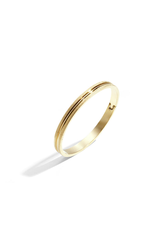Damen Armreif Strukturiert | Edelstahl | Gold- und Silberfarbe