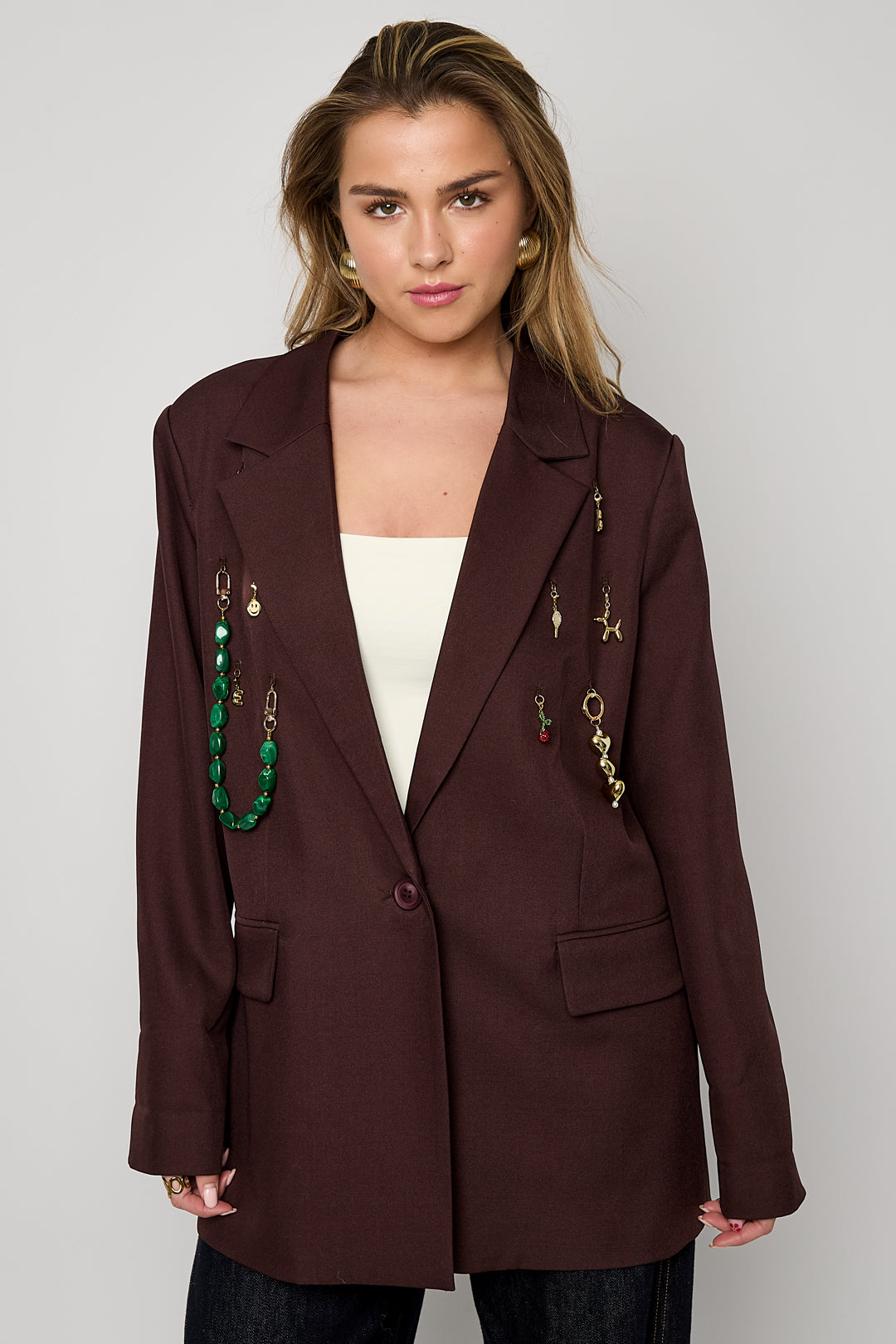 damen blazer vollton | büroalltag | braun & creme bis xl