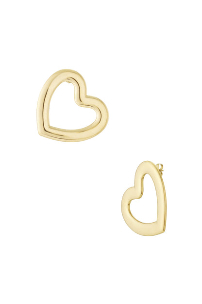Damen Herzohrringe Dezent | Edelstahl | Gold & Silber