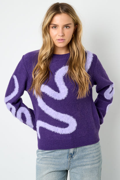 Damen Strickpullover Luxus | Polyester | Mehrfarbig