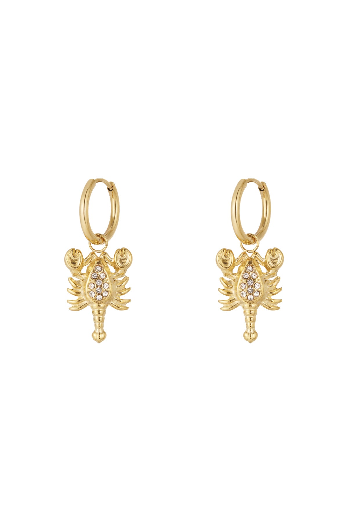 Damen Ohrringe Scorpio Strass | Edelstahl | Gold & Silber