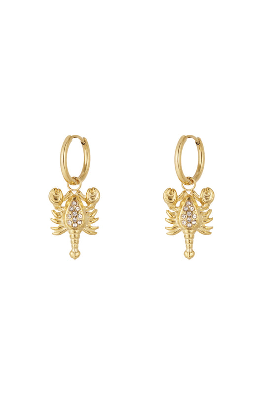Damen Ohrringe Scorpio Strass | Edelstahl | Gold & Silber