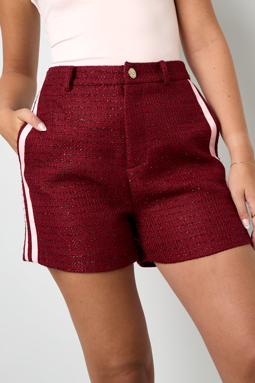 damen shorts karomuster | polyester | mehrfarbig