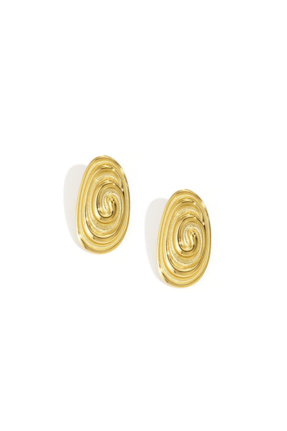 Damen Ohrstecker Organisch Limited | Edelstahl | Goldfarbe