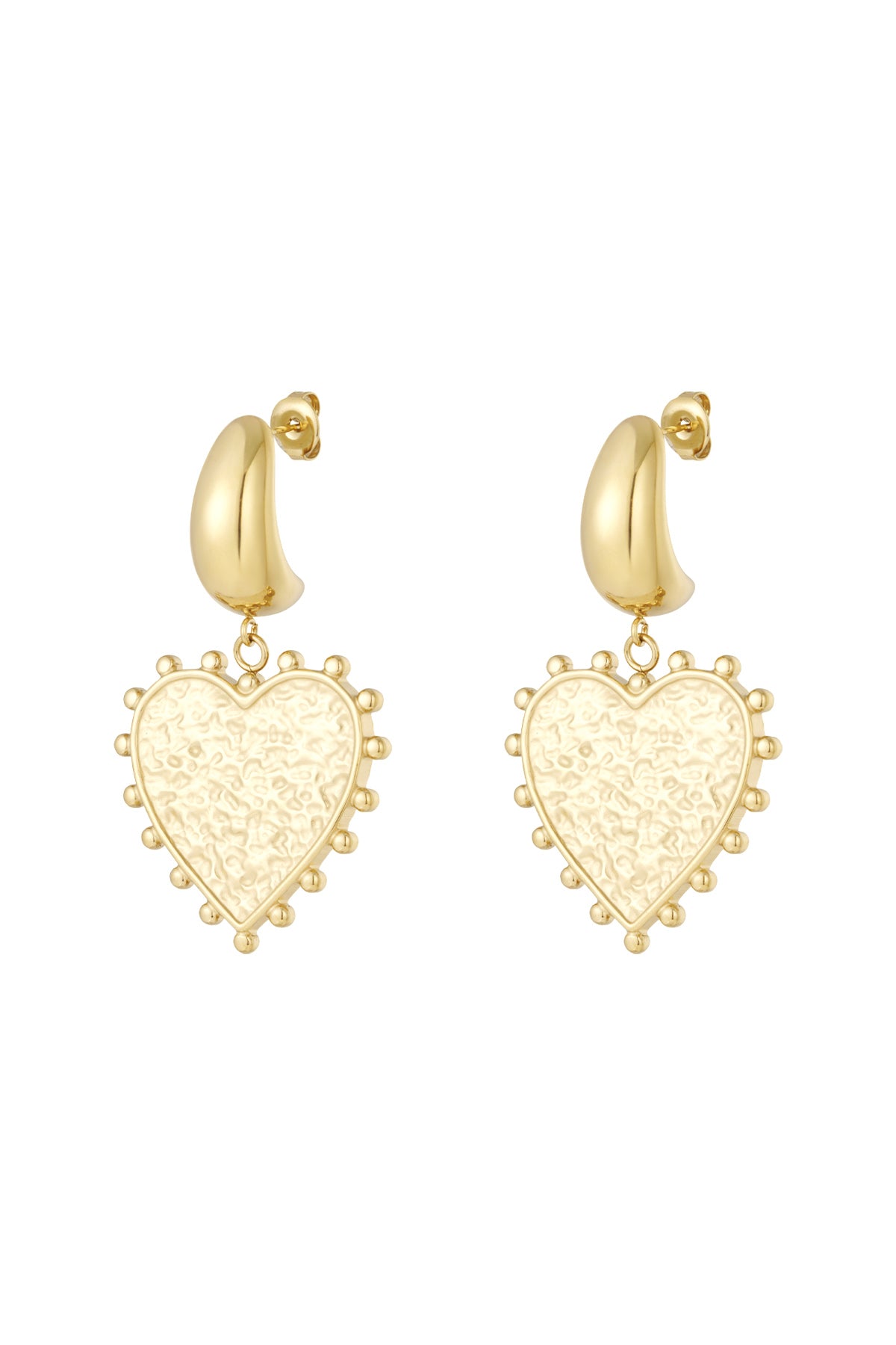 Damen Ohrringe Herz Big Love | Edelstahl | Goldfarbe & Silberfarbe