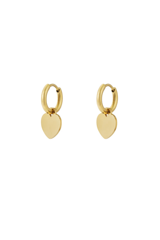 Damen Ohrstecker Herz Subtil | Edelstahl | Gold & Silber