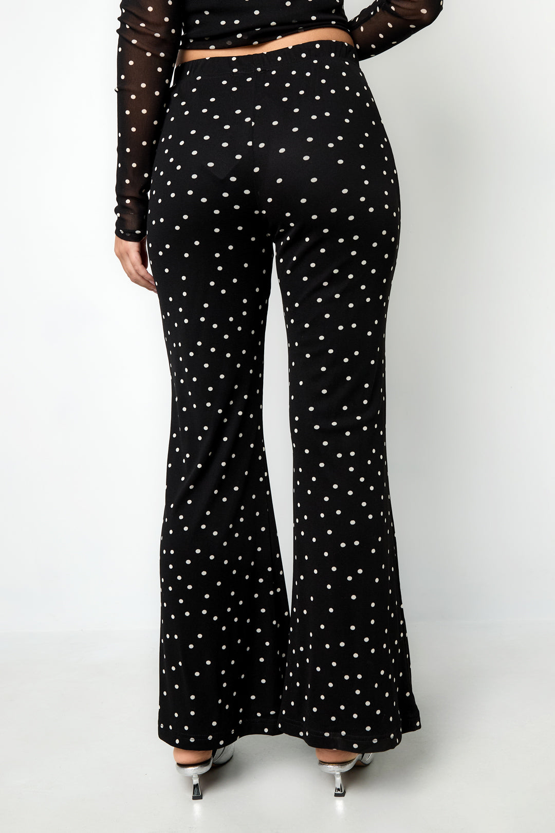 damen hose tupfen elegant | polyester | mehrfarbig