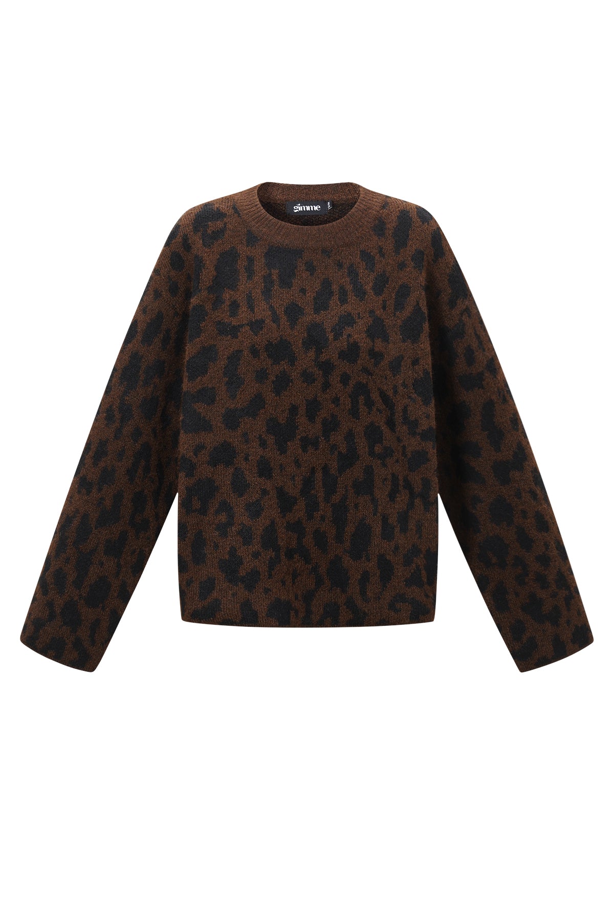 Damen Pullover Leopardenmuster Strick | Polyester | Mehrfarbig
