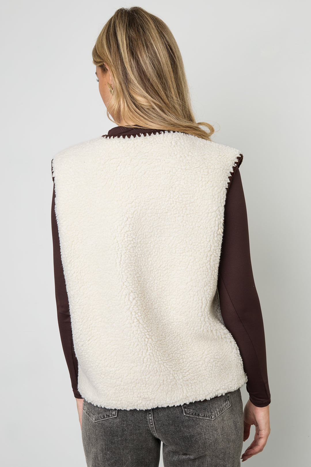 Damen Weste Farbkontrast | Polyester | Mehrfarbig