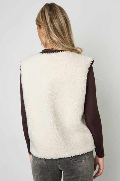 Damen Weste Farbkontrast | Polyester | Mehrfarbig