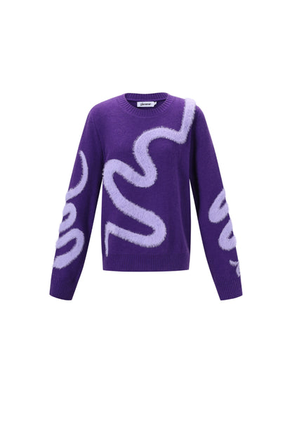 Damen Strickpullover Luxus | Polyester | Mehrfarbig