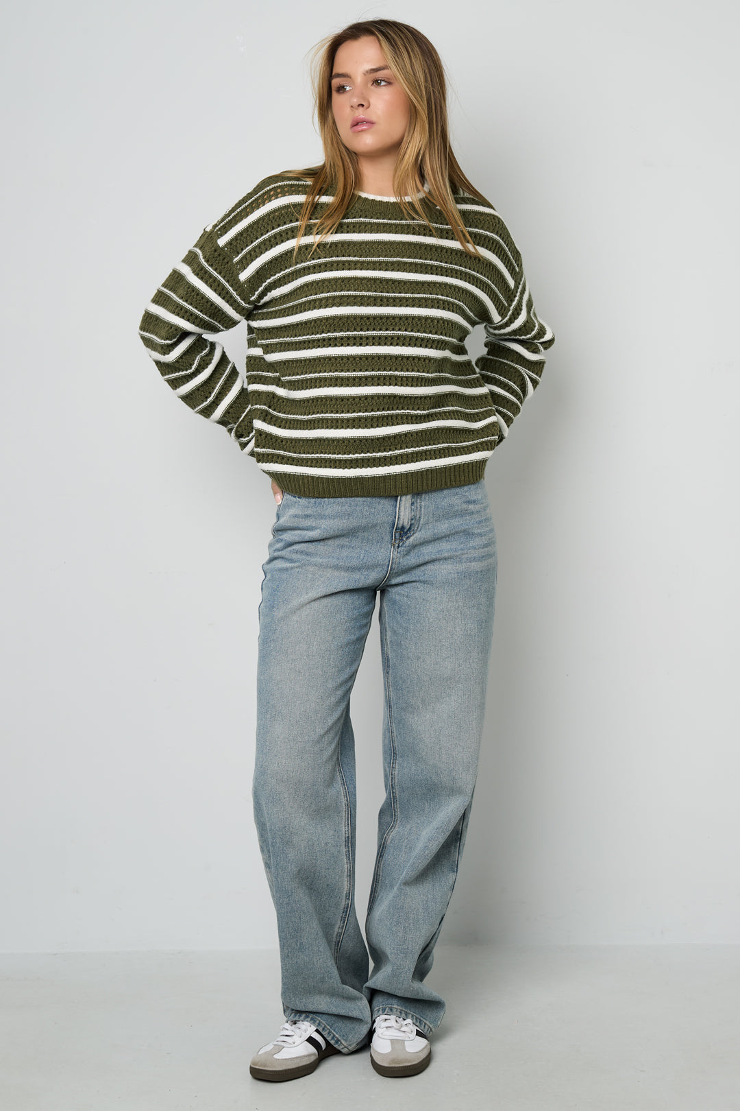Damen Strickpullover Classic | Polyester | Mehrfarbig