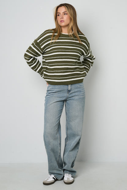 Damen Strickpullover Classic | Polyester | Mehrfarbig