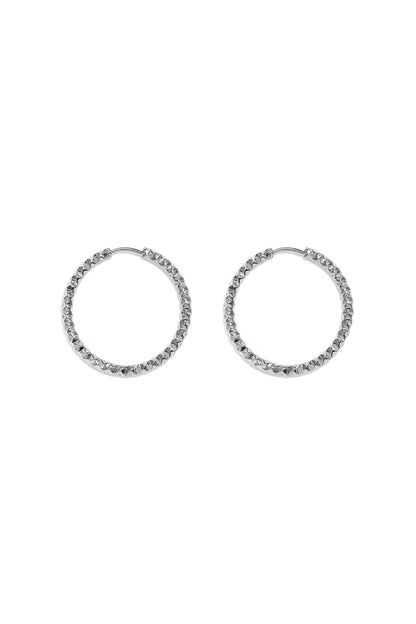 Edelstahl-Creolen, schlicht, elegant, für jeden Tag – Damenschmuck