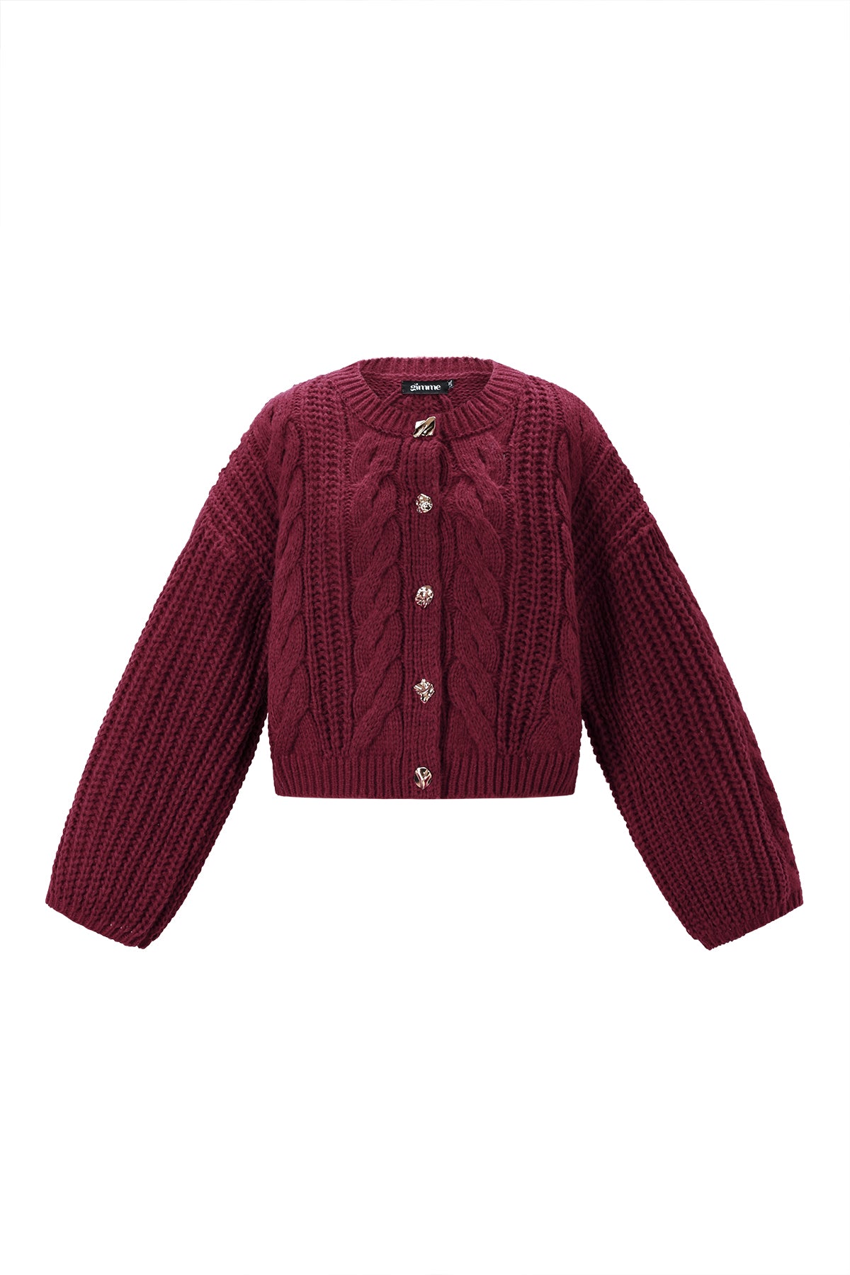 Damen Strickjacke Zopfmuster | Polyester | Mehrfarbig