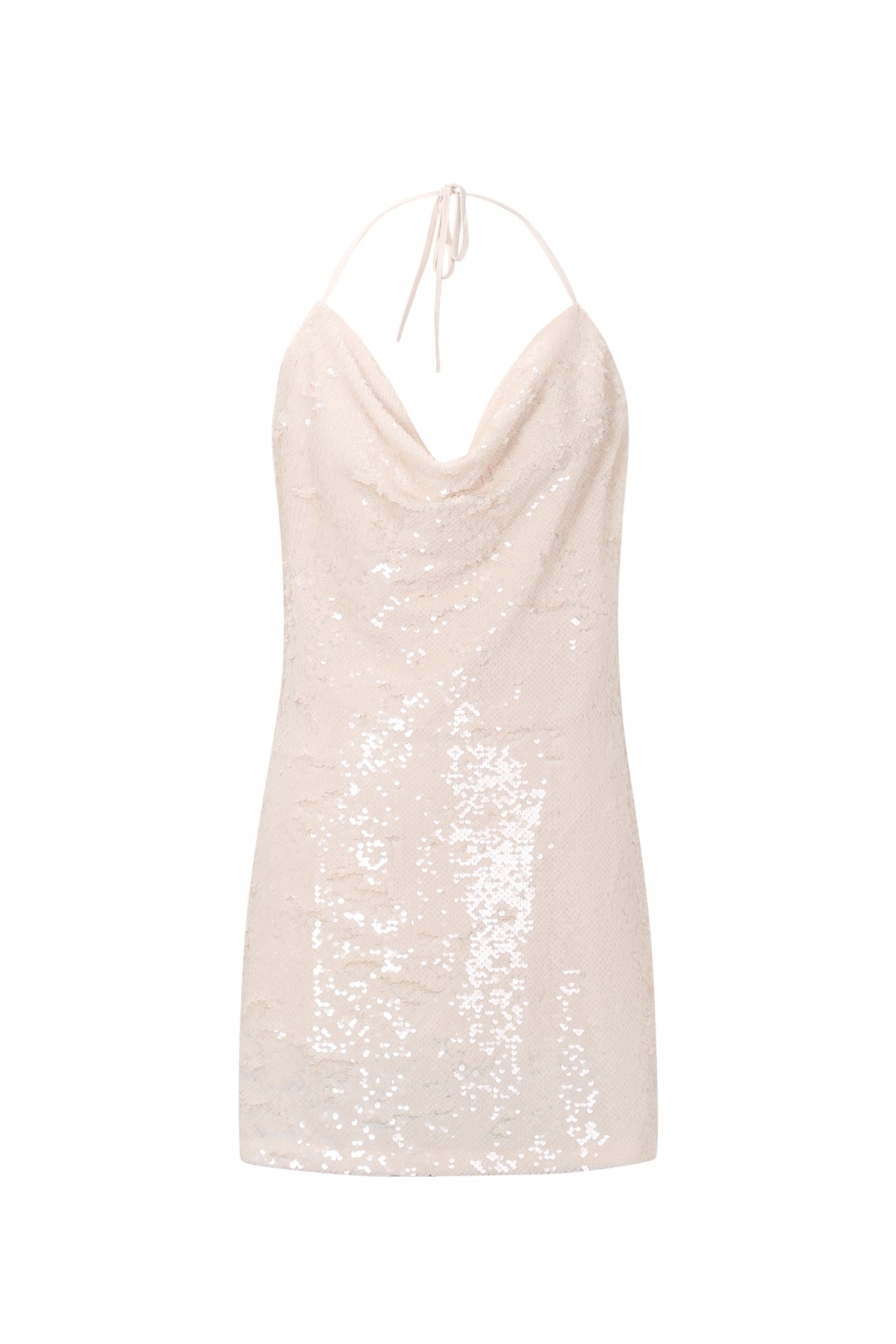 paillettenkleid mit wasserfall-effekt