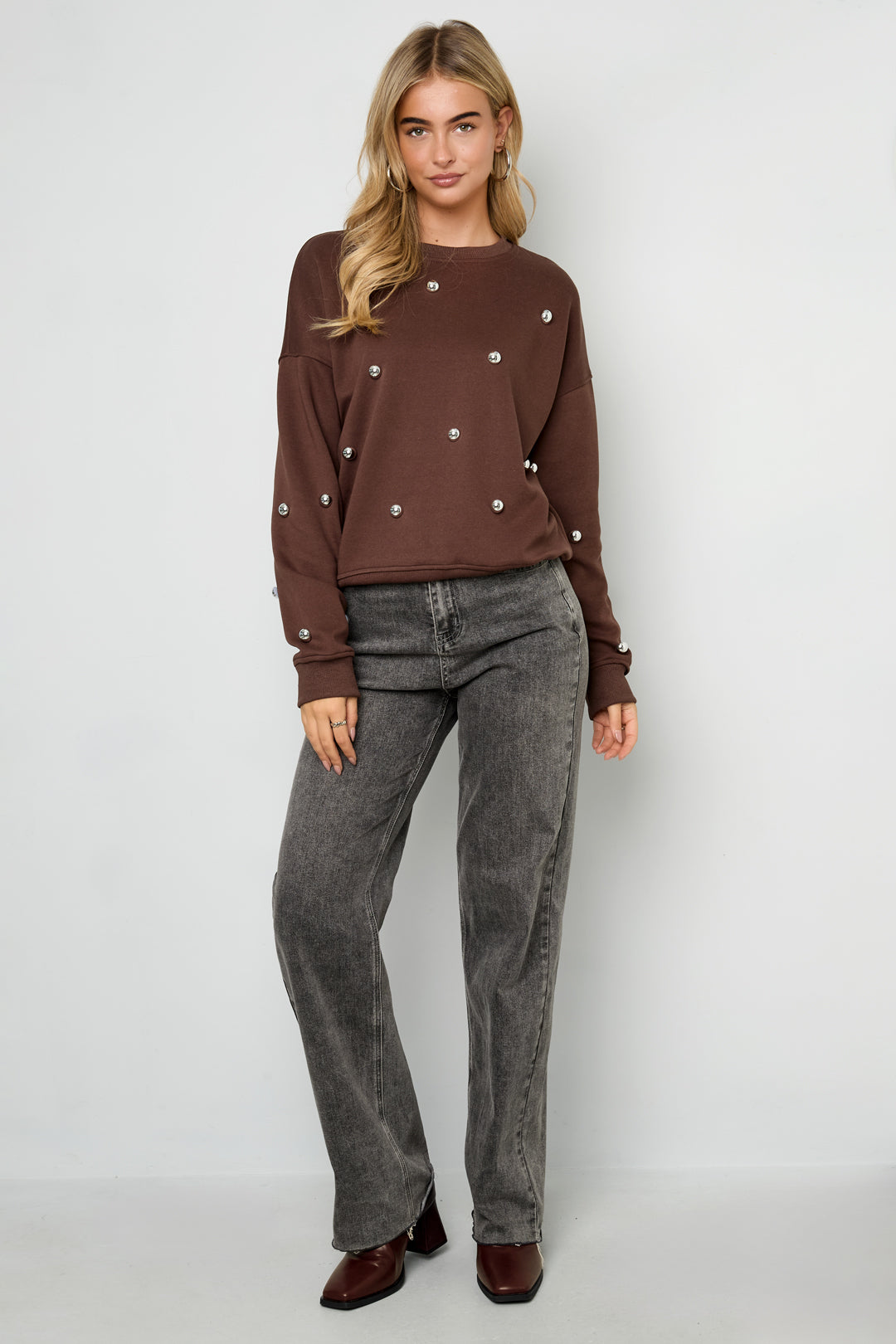 Damen Pullover Tupfen | Baumwolle | Mehrfarbig