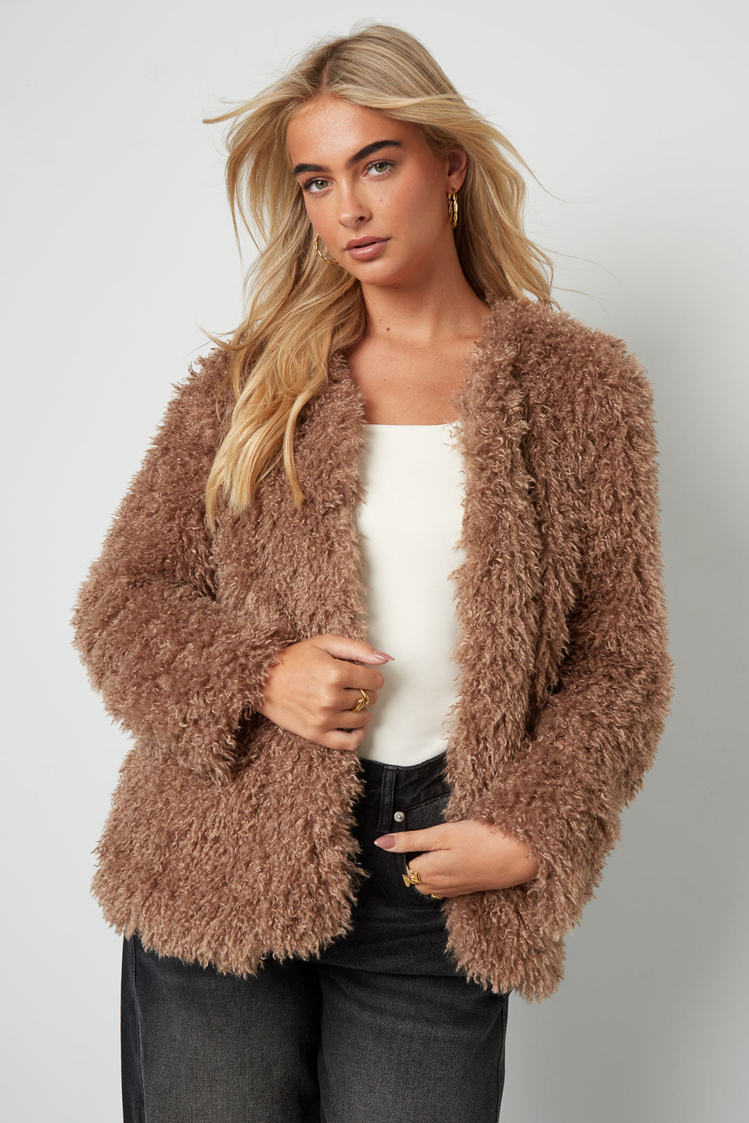 damen jacke einfarbig elegant | polyester | mehrfarbig