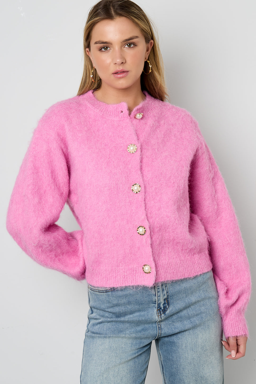 Damen Strickjacke Herbst Winter | Polyester | Mehrfarbig