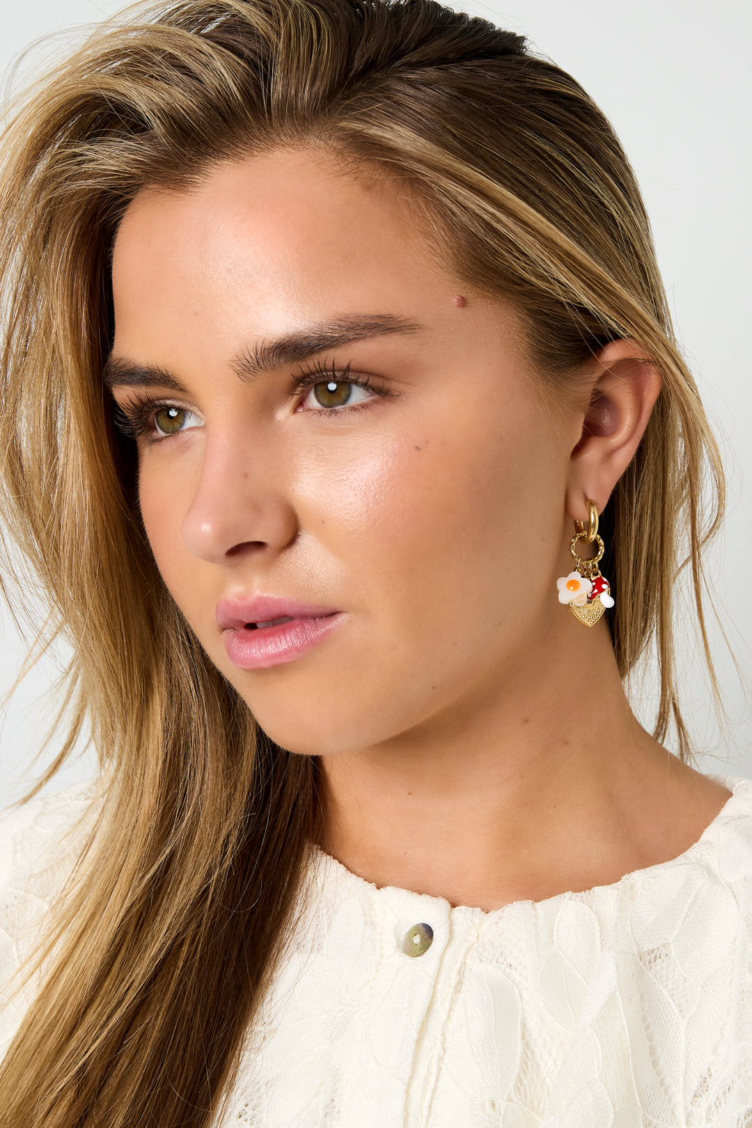 damen tropfenohrringe boeses auge | edelstahl | goldfarbe
