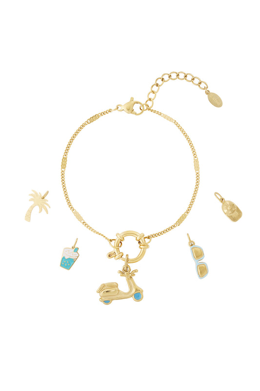 Damen Armband Emaille Vergoldet | Vergoldet | Goldfarbe