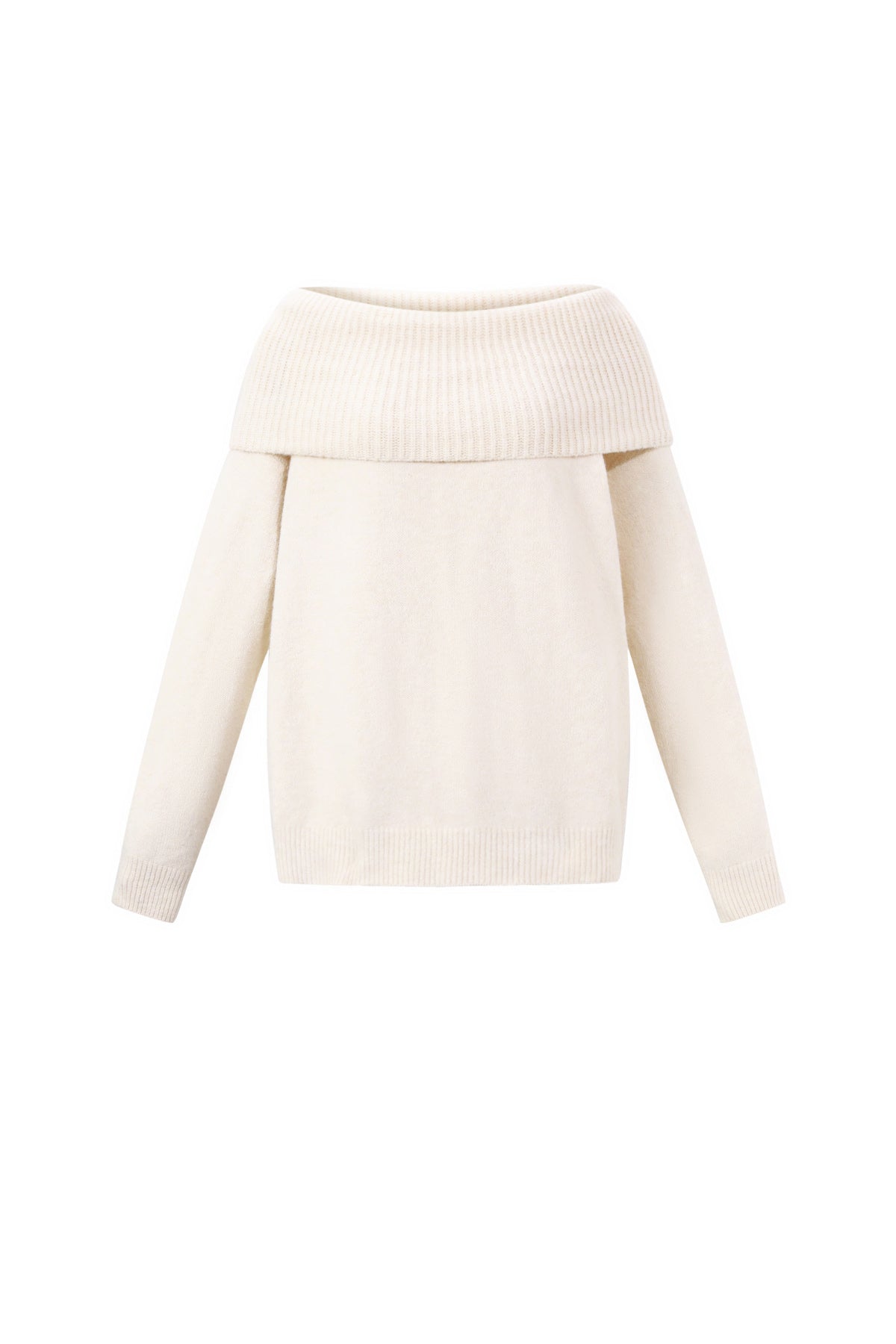 Damen Pullover Off-Shoulder Einfarbig | Polyester | Mehrfarbig