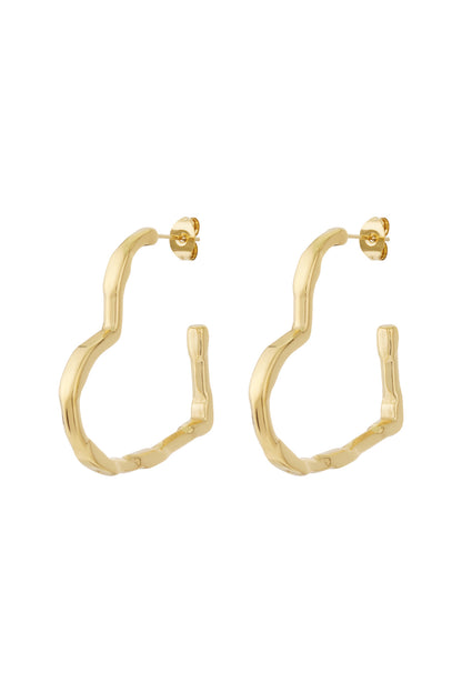 Damen Herz-Creolen Vielseitig | Edelstahl | Gold & Silber