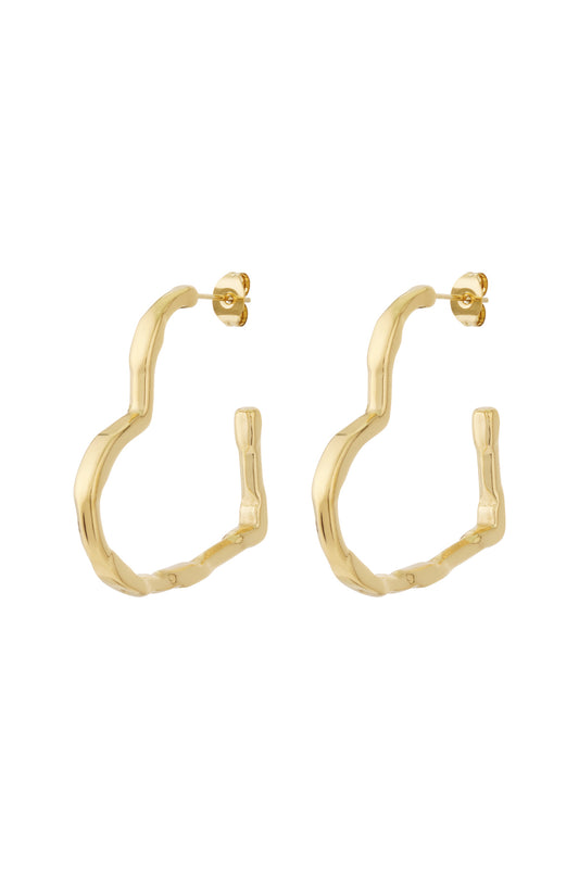 Damen Herz-Creolen Vielseitig | Edelstahl | Gold & Silber