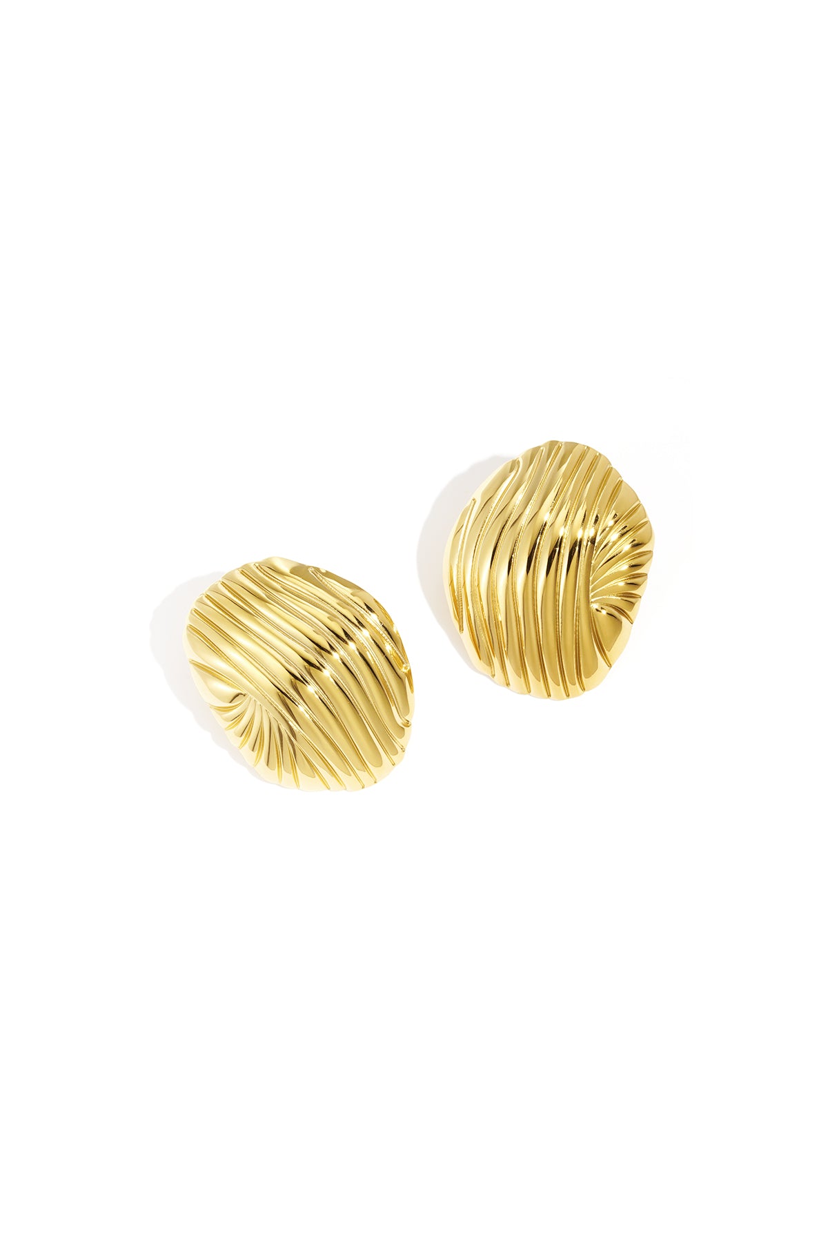 damen ohrstecker organisch exklusiv | edelstahl | goldfarbe