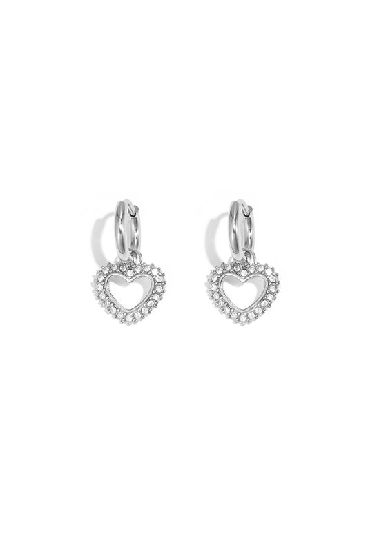 Diamant-Herz-Ohrringe