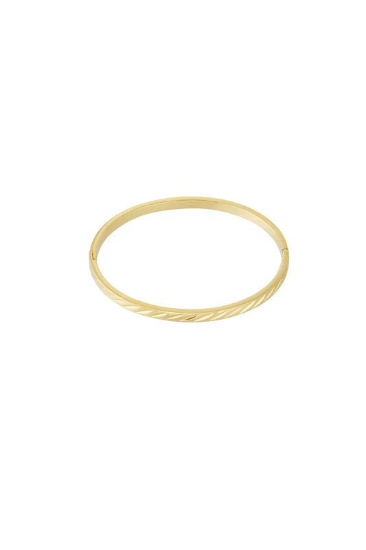 Damen Armreif Geometrisch Organisch | Edelstahl | Gold- und Silberfarbe