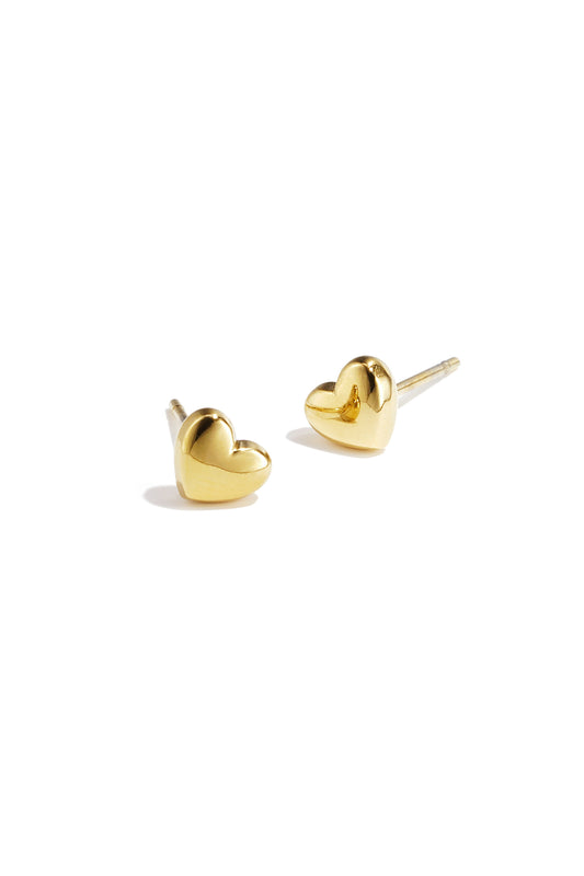 Damen Ohrstecker Kühnes Herz | Edelstahl | Goldfarbe & Silberfarbe