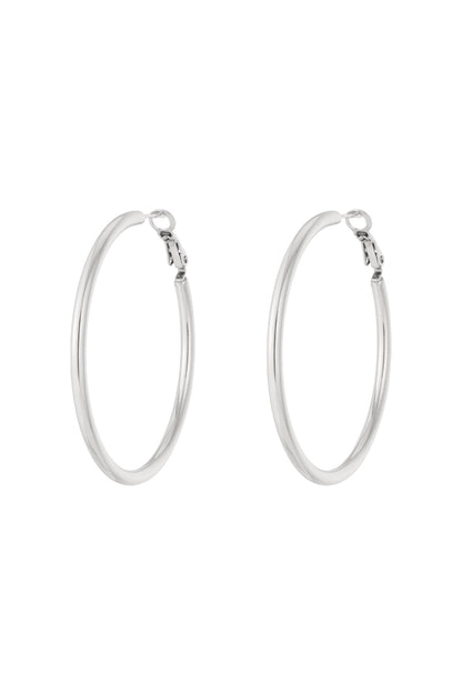 Damen Creolen Organisch Groß | Edelstahl | Gold & Silber – 5–6 cm