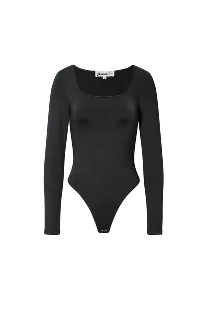 Strick-Nylon-Shapewear-Bodysuit Basis Einfarbig