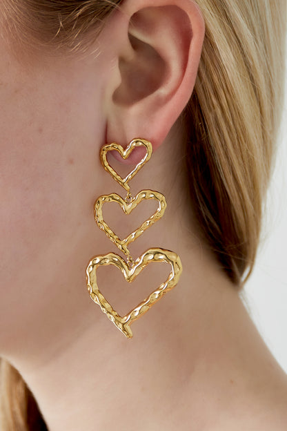 Damen Ohrhänger Herz-Tropfen II | Edelstahl | Gold & Silber