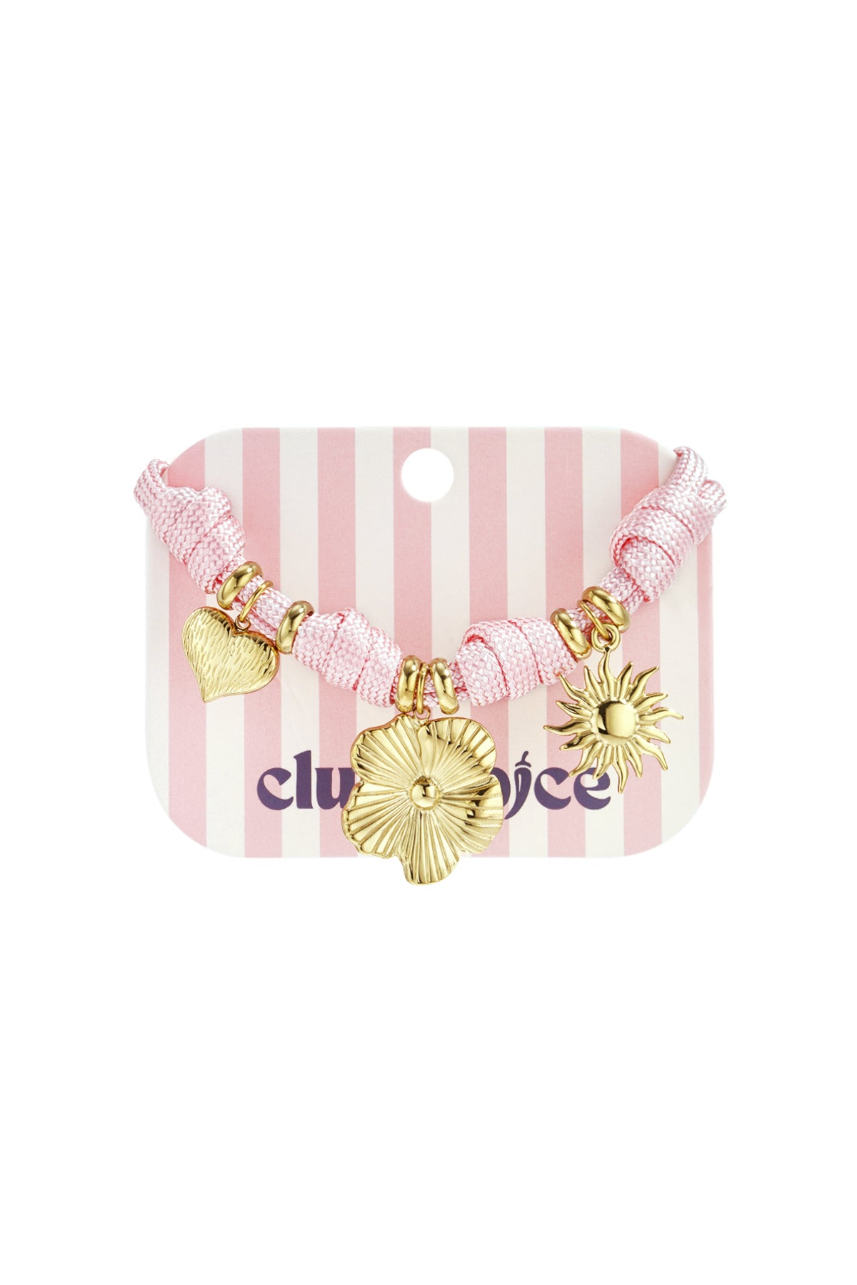 Seilarmband mit Knoten und verschiedenen Anhängern