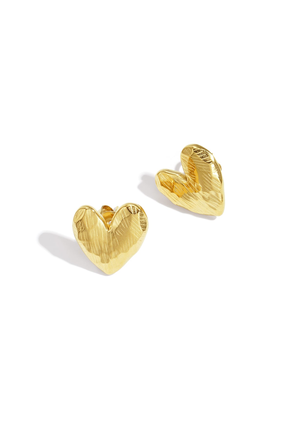 damen ohrstecker herz luxus | edelstahl | gold & silber