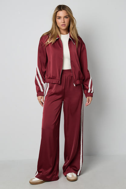 Damen Jacken Set Sportlich | Farbkontrast | Marineblau & Rot
