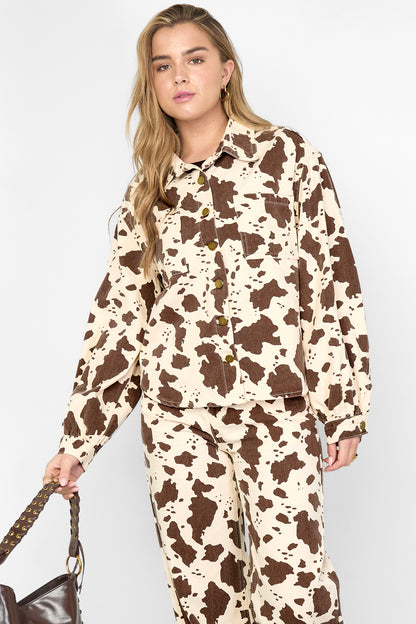 Damen Jeans Set Leopardenmuster | Baumwolle | Mehrfarbig