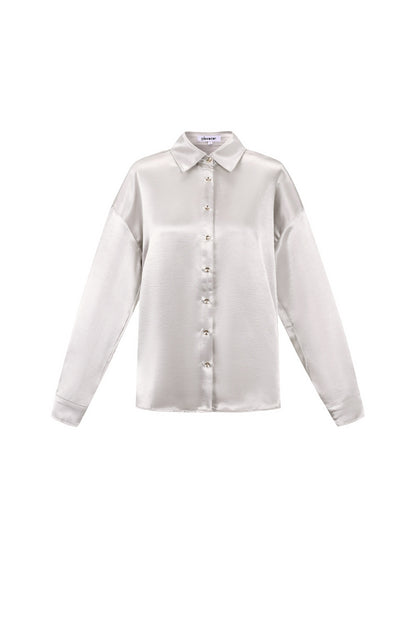 Woven Polyester Fiber Damen-Bluse Casual Solid Color Basic
