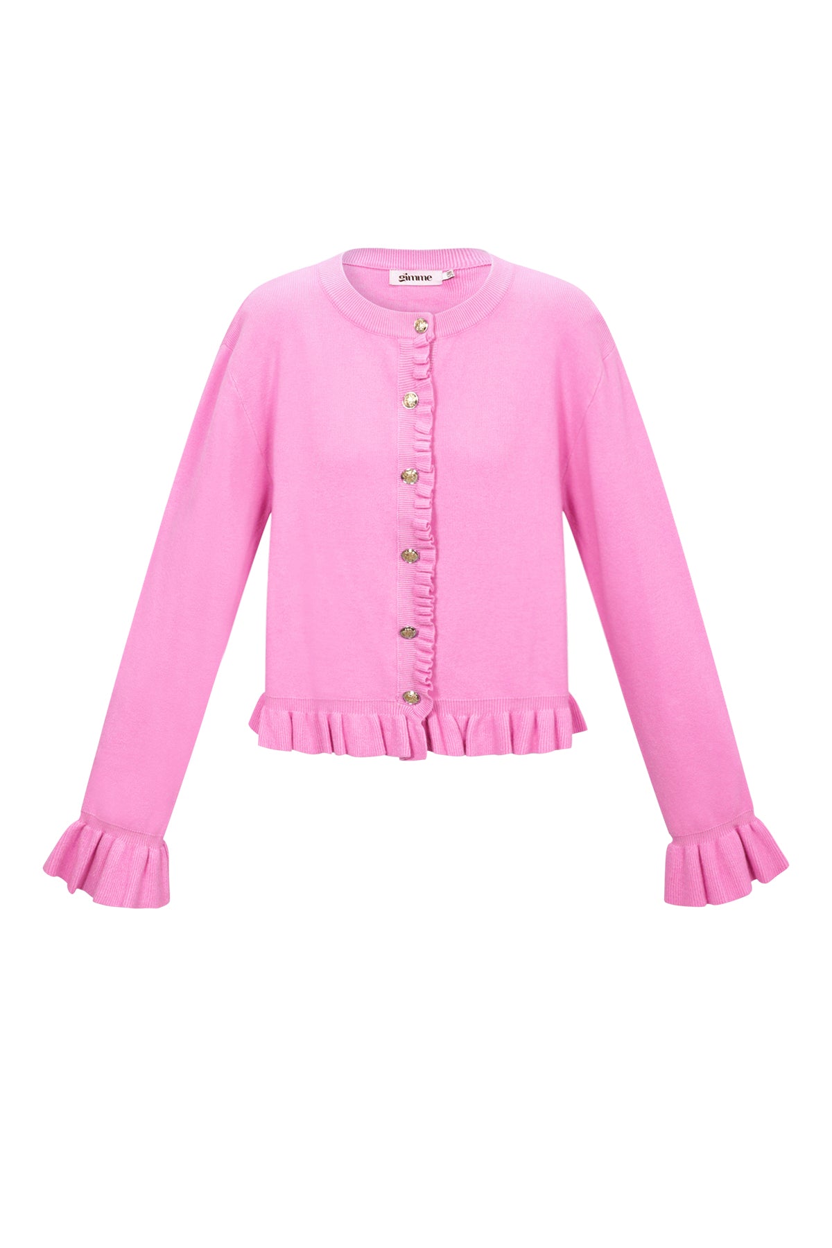 damen cardigan rüschen viskose | viskose | mehrfarbig