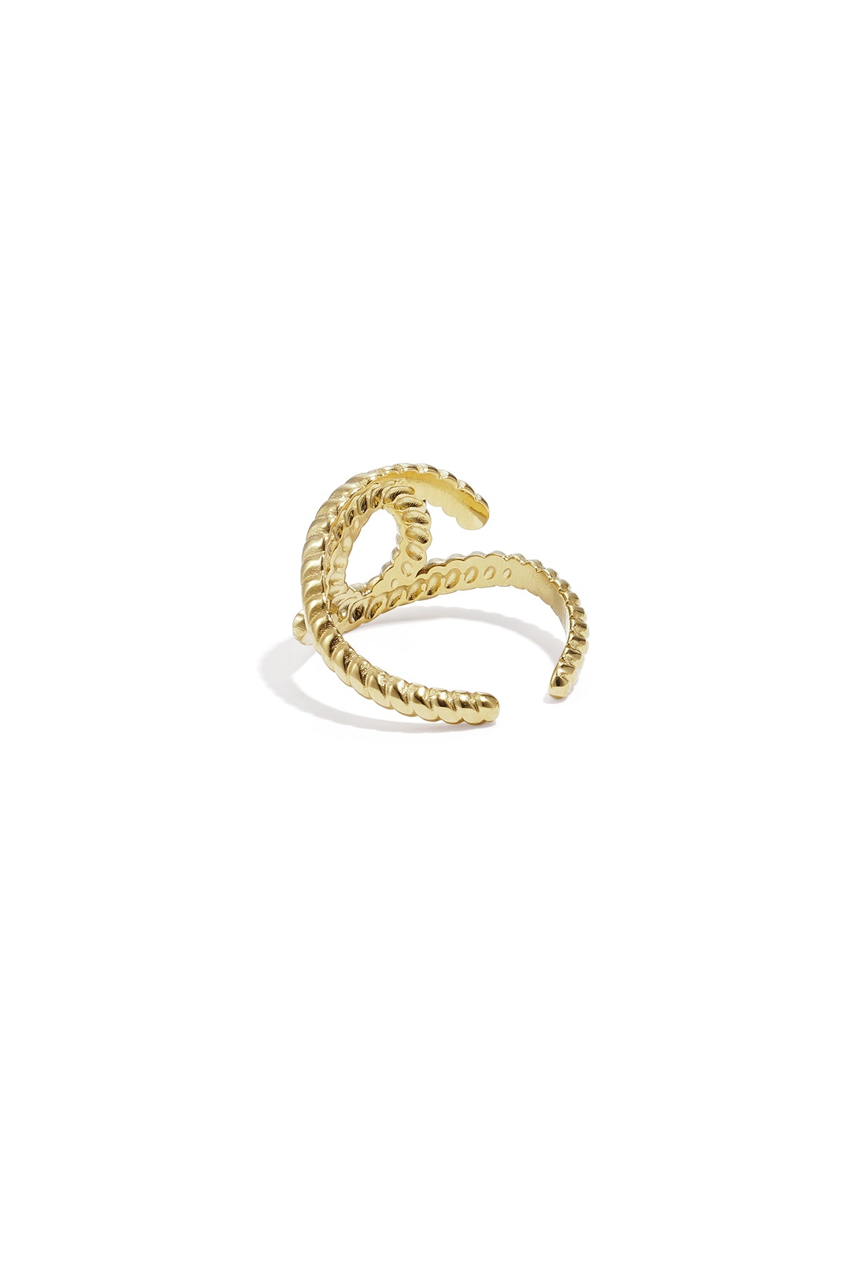 damen ring statement casual | edelstahl | goldfarbe & silberfarbe