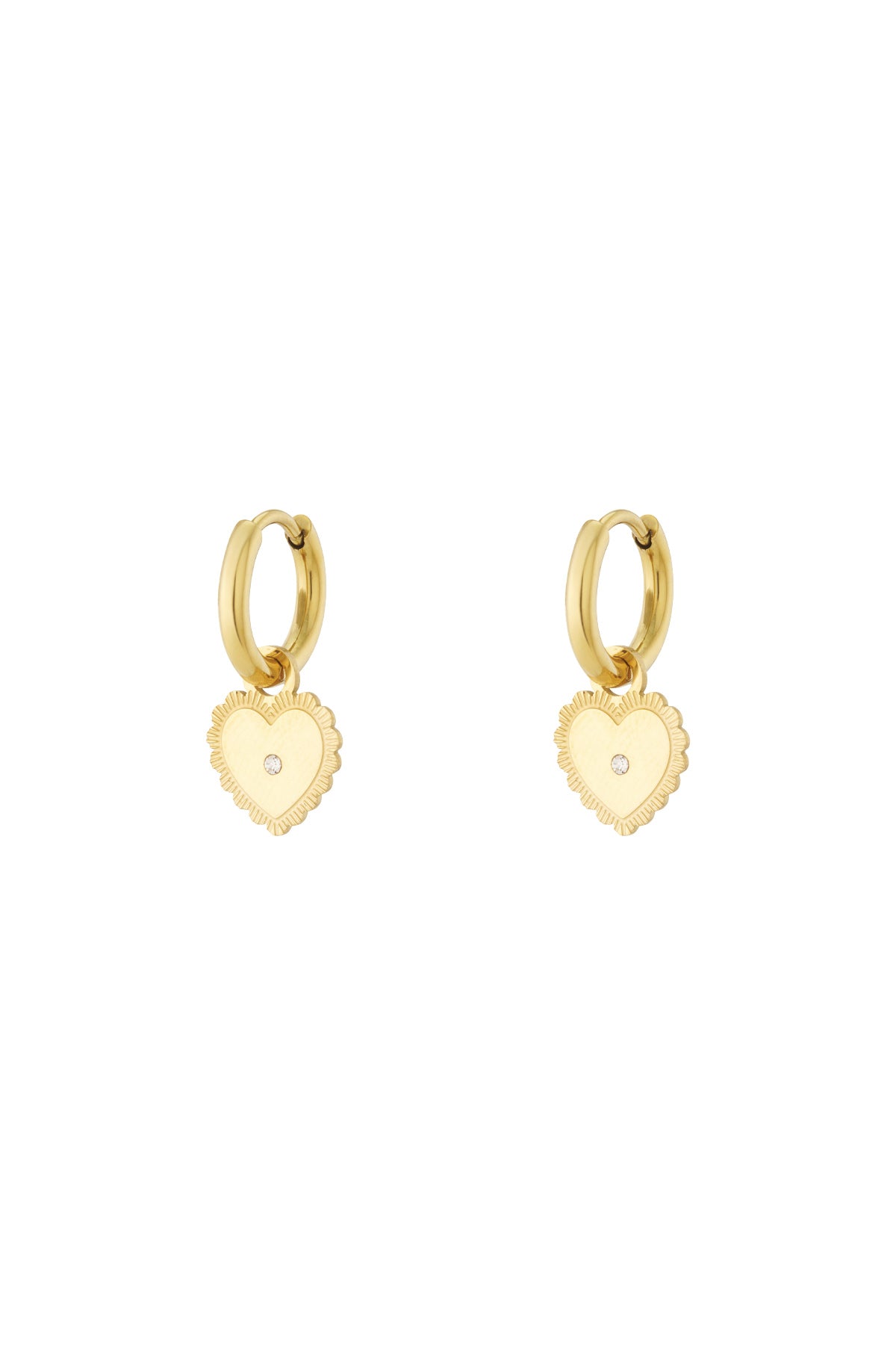 damen ohrringe herz strass | edelstahl | goldfarbe & silberfarbe