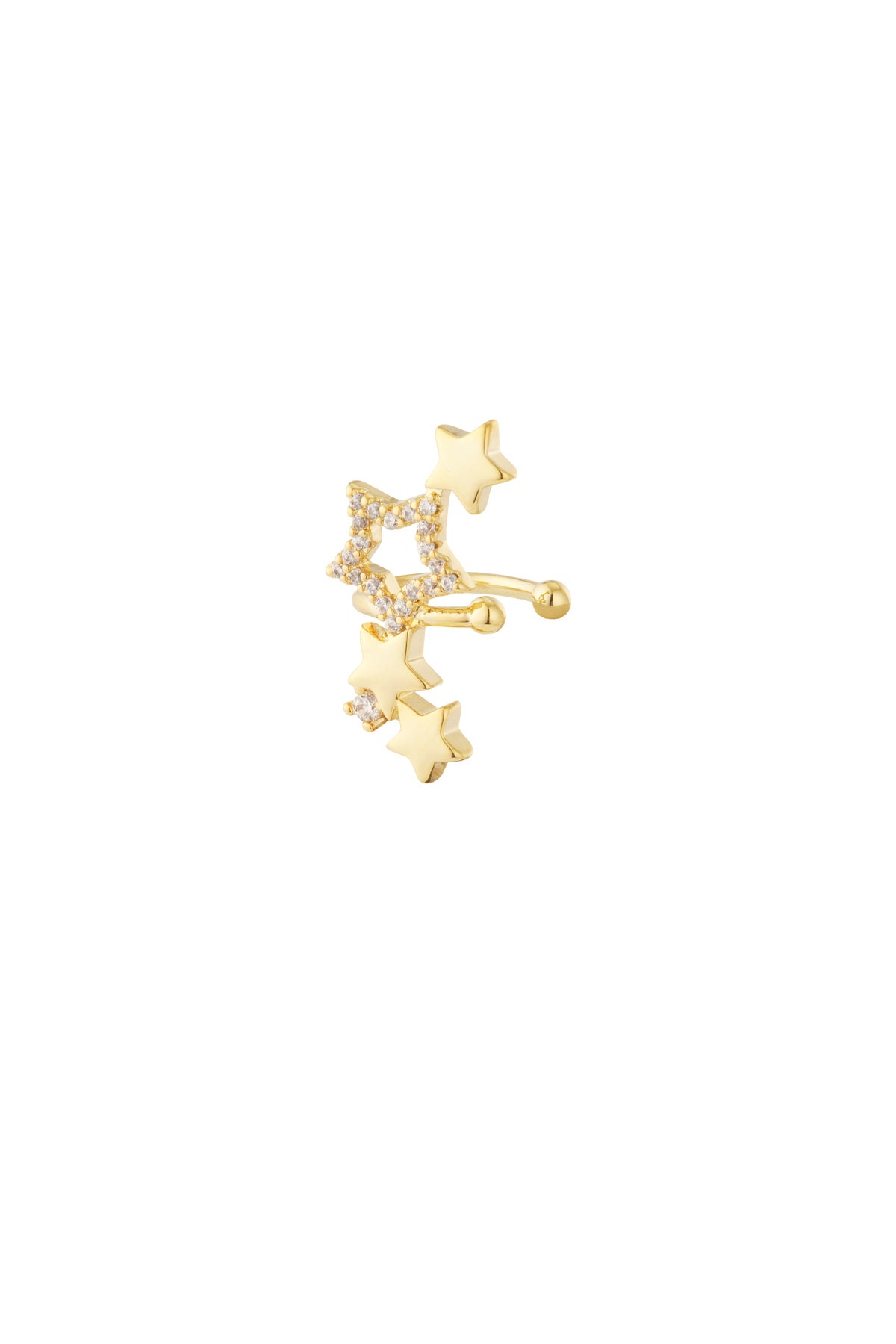 damen ohrmanschetten stern zirkon | kupfer | goldfarbe & silberfarbe
